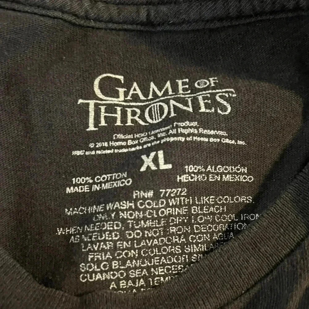 Game of Thrones size XL GUC black tee - Picture 3 of 3